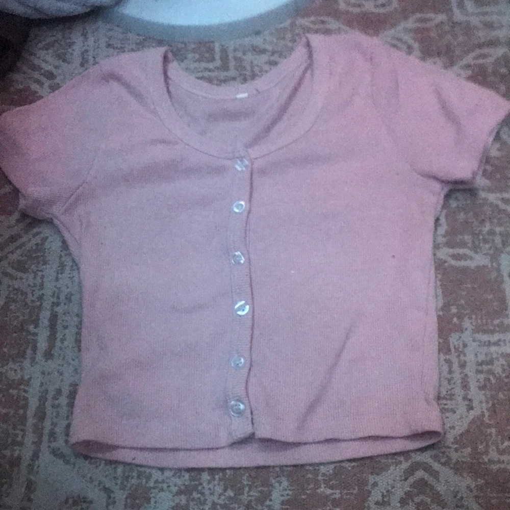 2 SHEIN shirts - 1/xs (striped) - 1/s (pink)